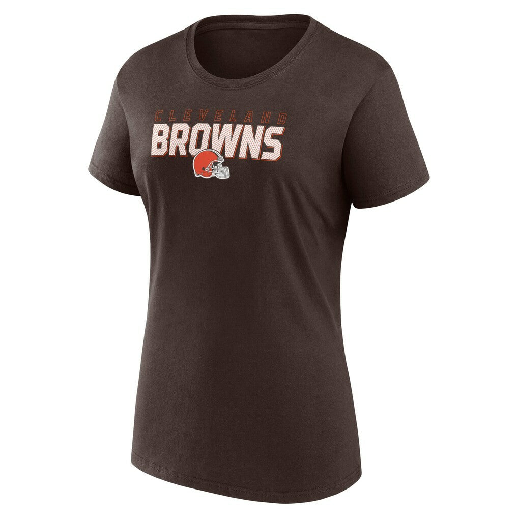 Cleveland Browns Logo Athletic Women's Lean T-Shirt Brown | NFL