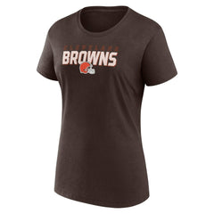Cleveland Browns Logo Athletic Women's Lean T-Shirt Brown | NFL
