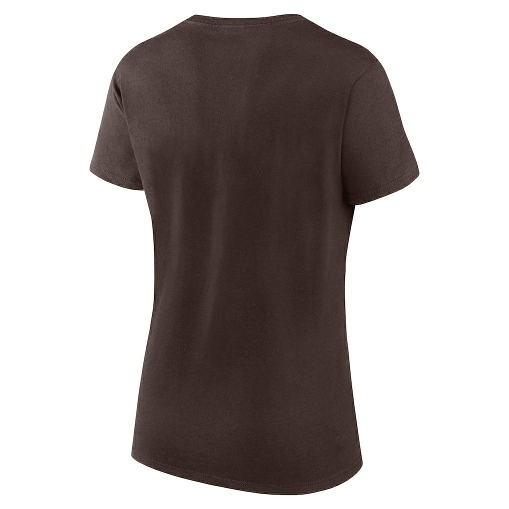 Cleveland Browns Logo Athletic Women's Lean T-Shirt Brown | NFL