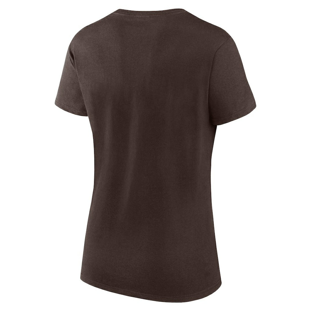 Cleveland Browns Logo Athletic Women's Lean T-Shirt Brown | NFL