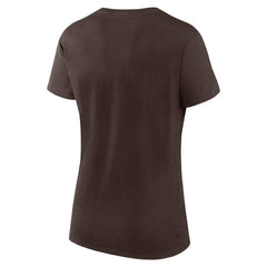 Cleveland Browns Logo Athletic Women's Lean T-Shirt Brown | NFL