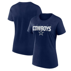 Dallas Cowboys Logo Athletic Women's Lean T-Shirt Navy | NFL