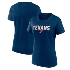 Houston Texans Logo Athletic Women's Lean T-Shirt Navy | NFL