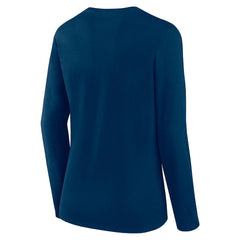 Houston Texans Logo Athletic Women's Grip Long Sleeve T-Shirt Navy | NFL
