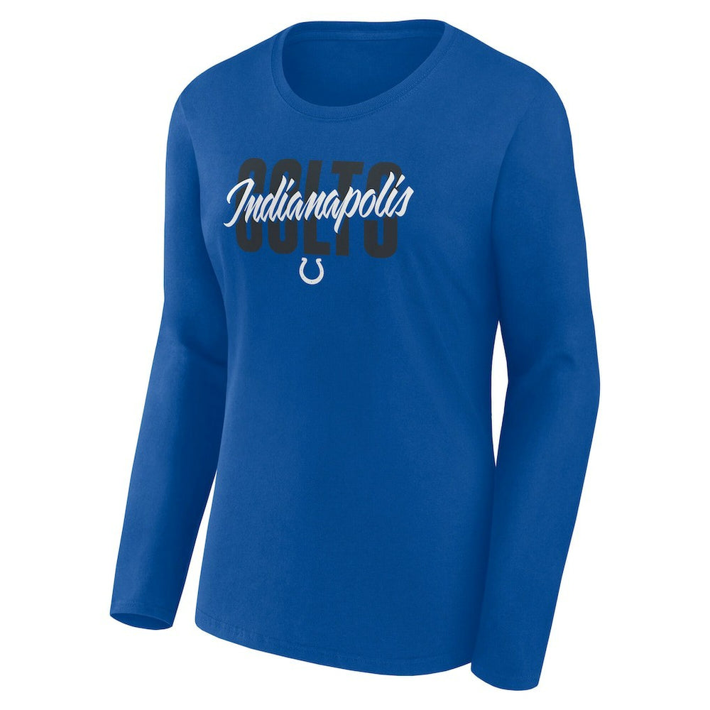 Indianapolis Colts Logo Athletic Women's Grip Long Sleeve T-Shirt Royal | NFL