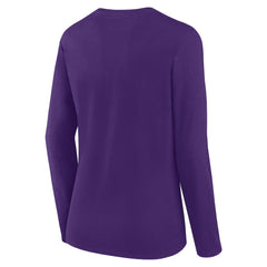 Minnesota Vikings Logo Athletic Women's Grip Long Sleeve T-Shirt Purple | NFL