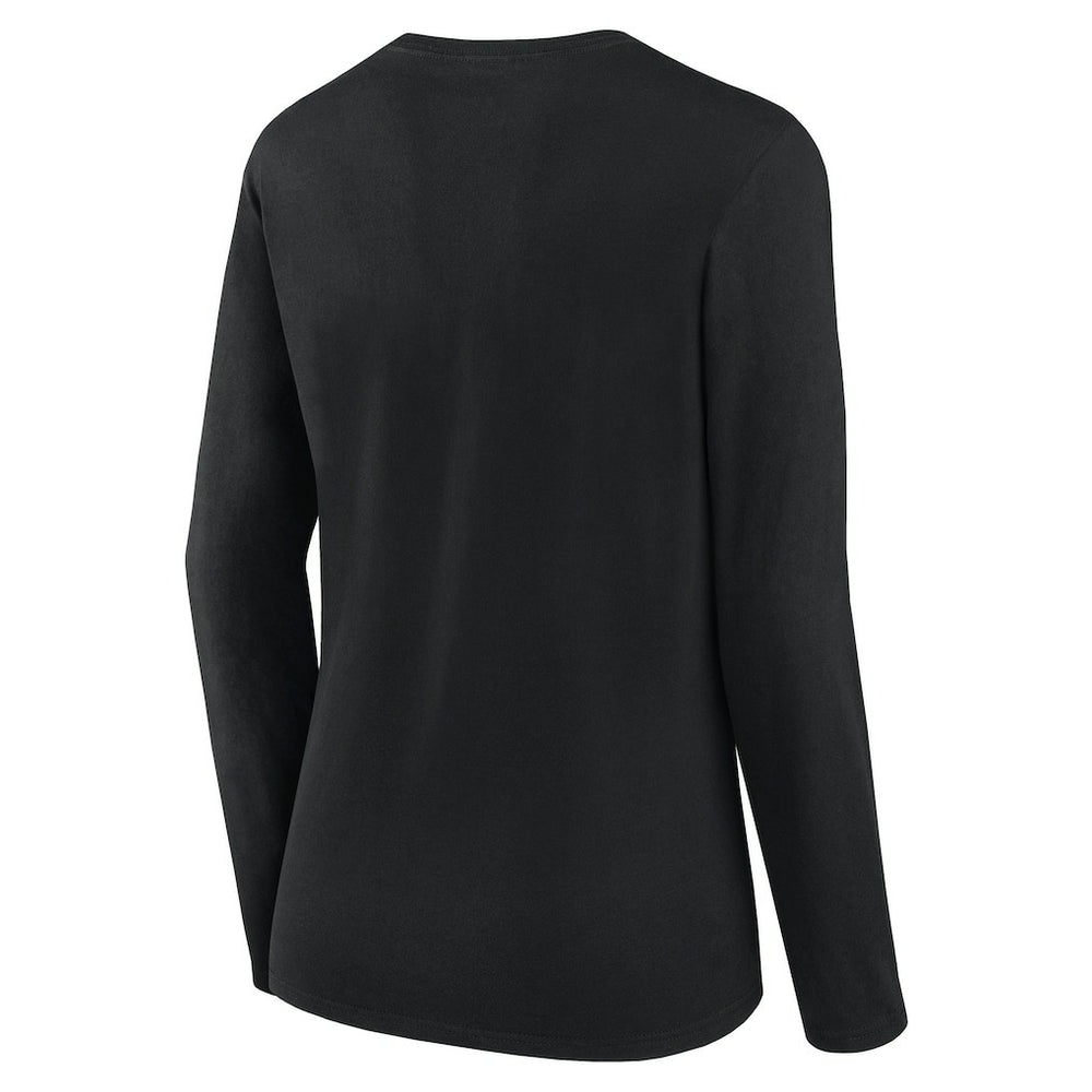 New Orleans Saints Logo Athletic Women's Grip Long Sleeve T-Shirt Black | NFL