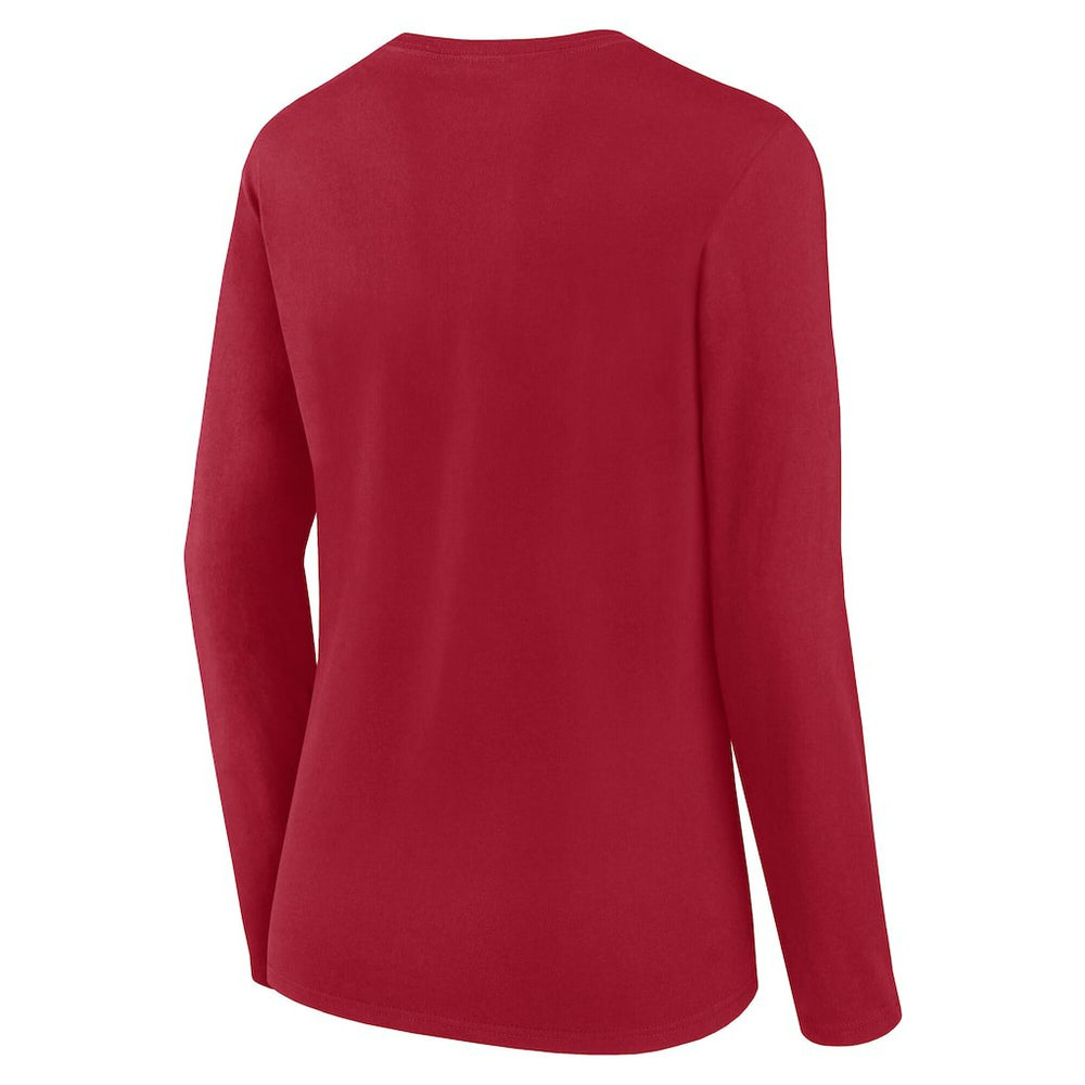 San Francisco 49ers Logo Athletic Women's Grip Long Sleeve T-Shirt Scarlet | NFL