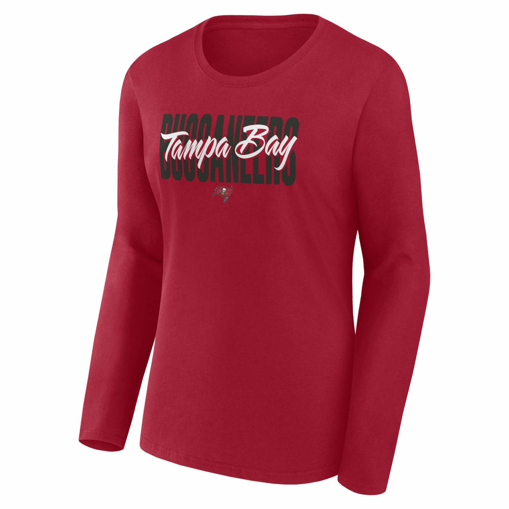 Tampa Bay Buccaneers Logo Athletic Women's Grip Long Sleeve T-Shirt Red | NFL