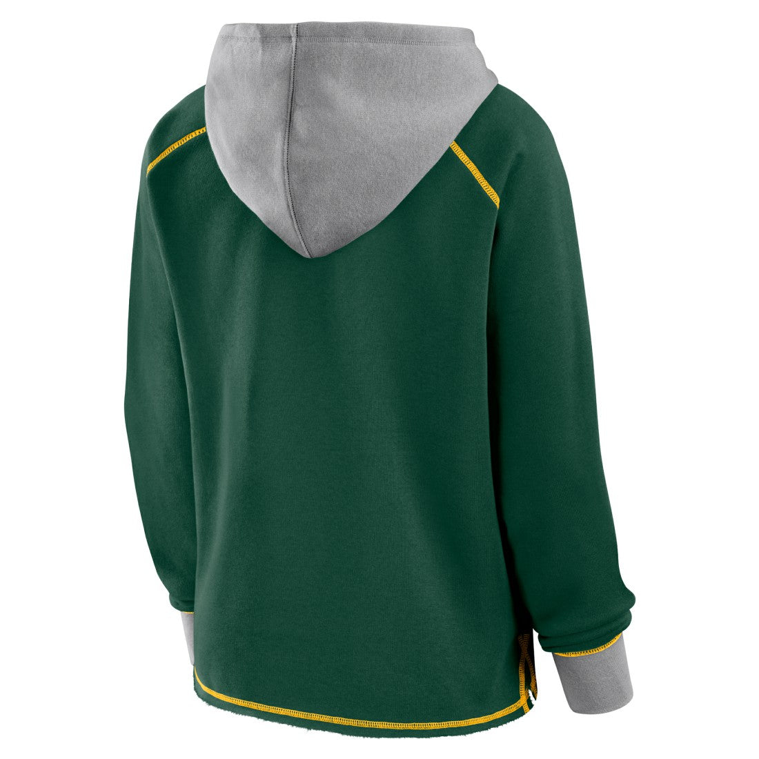 Green Bay Packers Logo Athletic Women's Boom Fleece Pullover V-Neck Hoodie Green | NFL