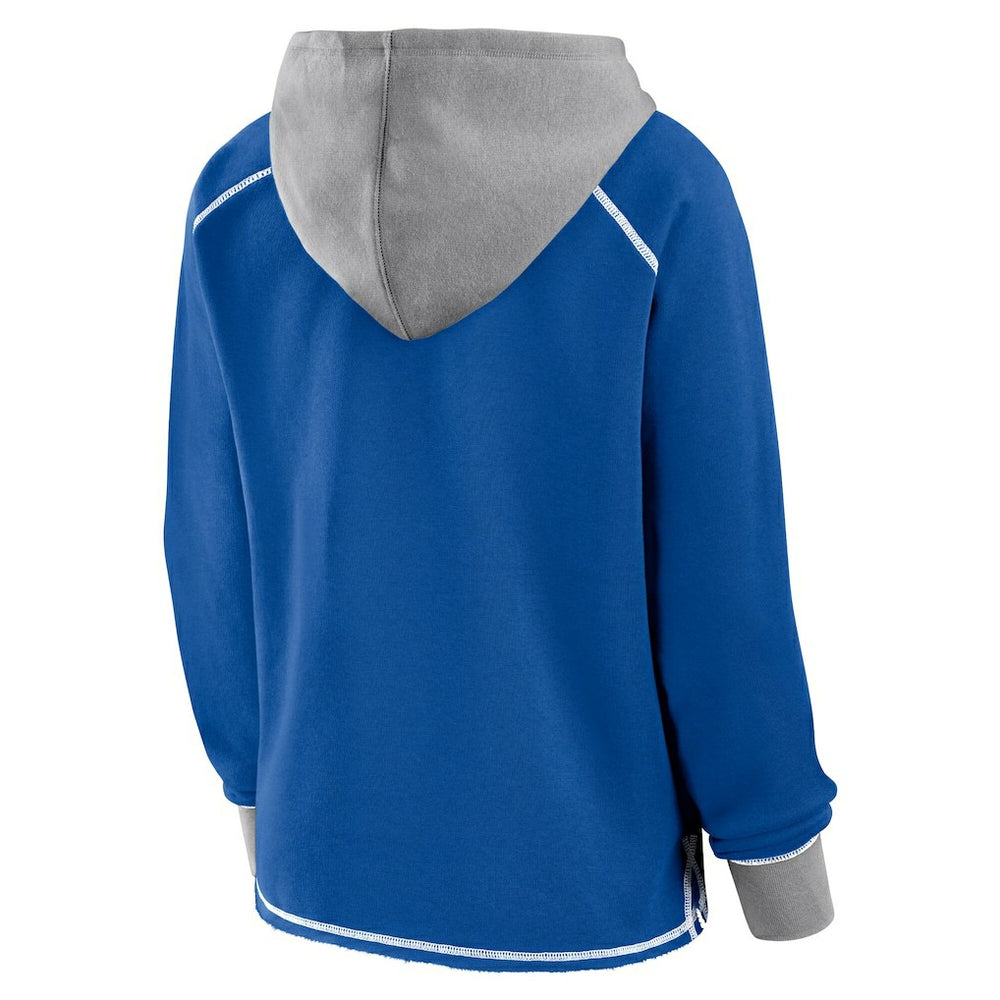 Indianapolis Colts Logo Athletic Women's Boom Fleece Pullover V-Neck Hoodie Royal | NFL