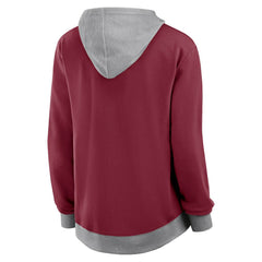 Washington Commanders Logo Athletic Women's Hit It French Terry Full-Zip Hoodie Burgundy | NFL