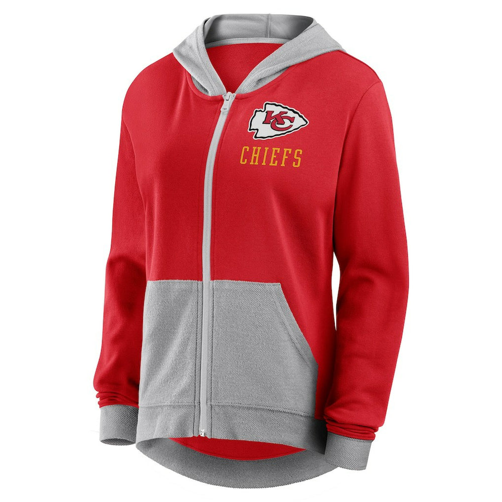 Kansas City Chiefs Logo Athletic Women's Hit It French Terry Full-Zip Hoodie Red | NFL
