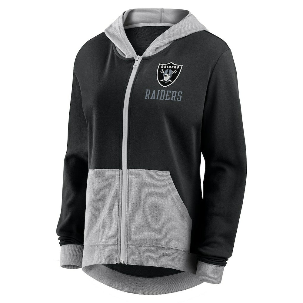 Las Vegas Raiders Logo Athletic Women's Hit It French Terry Full-Zip Hoodie Black | NFL