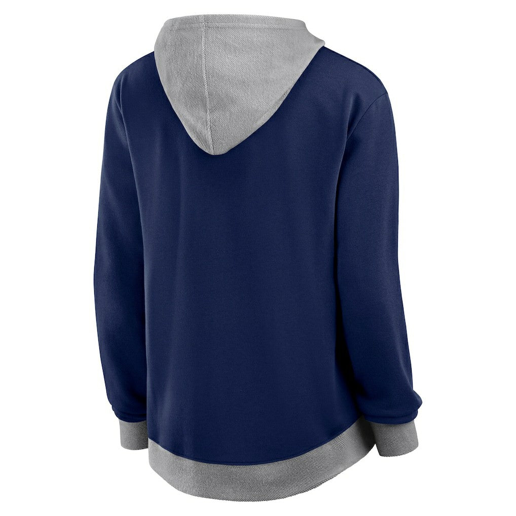 New England Patriots Logo Athletic Women's Hit It French Terry Full-Zip Hoodie Navy | NFL