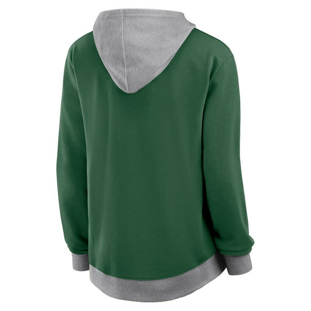New York Jets Logo Athletic Women's Hit It French Terry Full-Zip Hoodie Green | NFL
