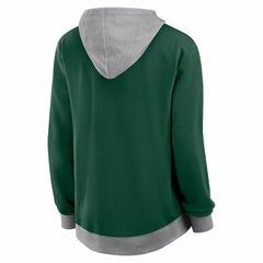 Green Bay Packers Logo Athletic Women's Hit It French Terry Full-Zip Hoodie Green | NFL