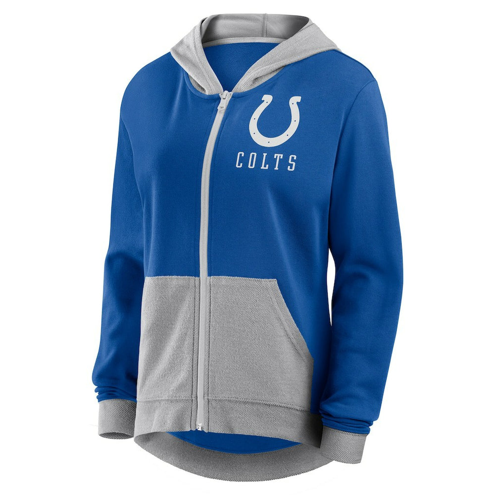 Indianapolis Colts Logo Athletic Women's Hit It French Terry Full-Zip Hoodie Royal | NFL