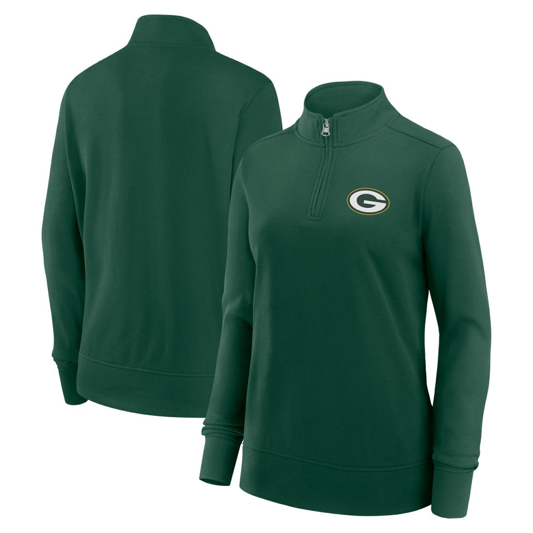 Green Bay Packers Logo Athletic Women's Velocity Quarter-Zip Jacket Green | NFL