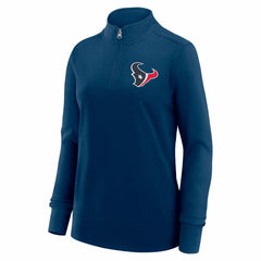Houston Texans Logo Athletic Women's Velocity Quarter-Zip Jacket Navy | NFL