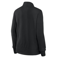 New Orleans Saints Logo Athletic Women's Velocity Quarter-Zip Jacket Black | NFL