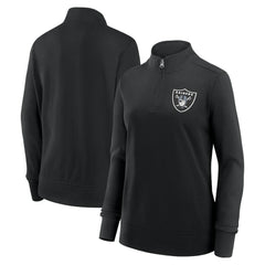 Las Vegas Raiders Logo Athletic Women's Velocity Quarter-Zip Jacket Black | NFL