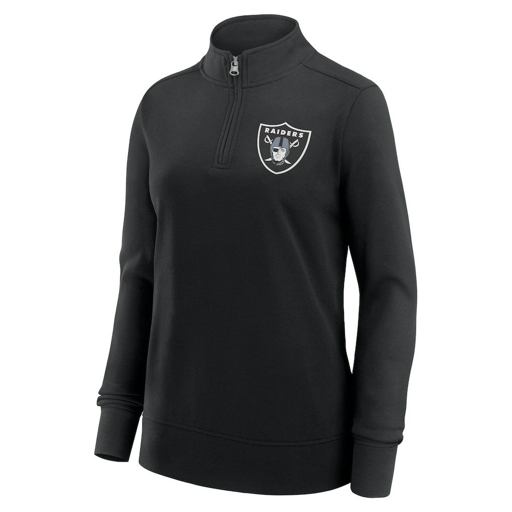 Las Vegas Raiders Logo Athletic Women's Velocity Quarter-Zip Jacket Black | NFL