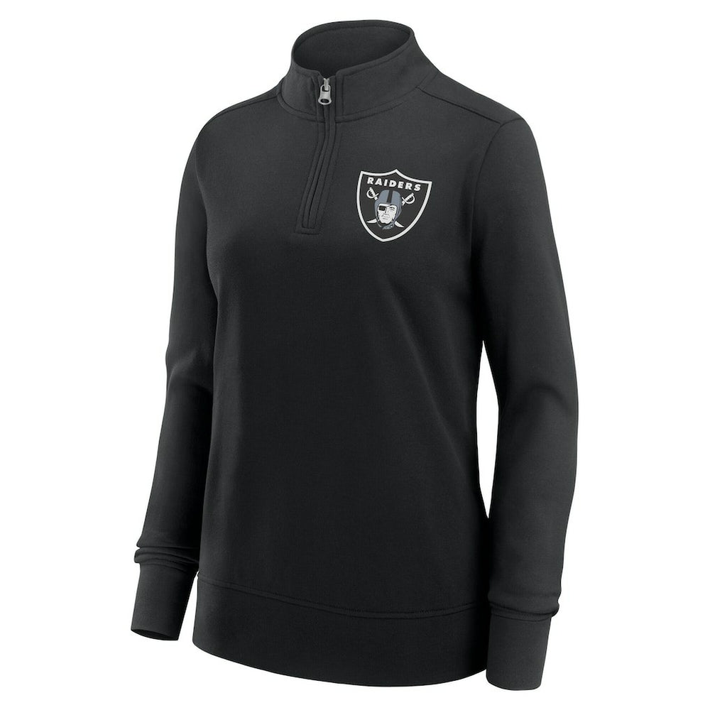 Las Vegas Raiders Logo Athletic Women's Velocity Quarter-Zip Jacket Black | NFL