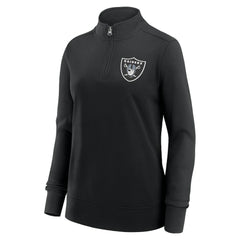 Las Vegas Raiders Logo Athletic Women's Velocity Quarter-Zip Jacket Black | NFL