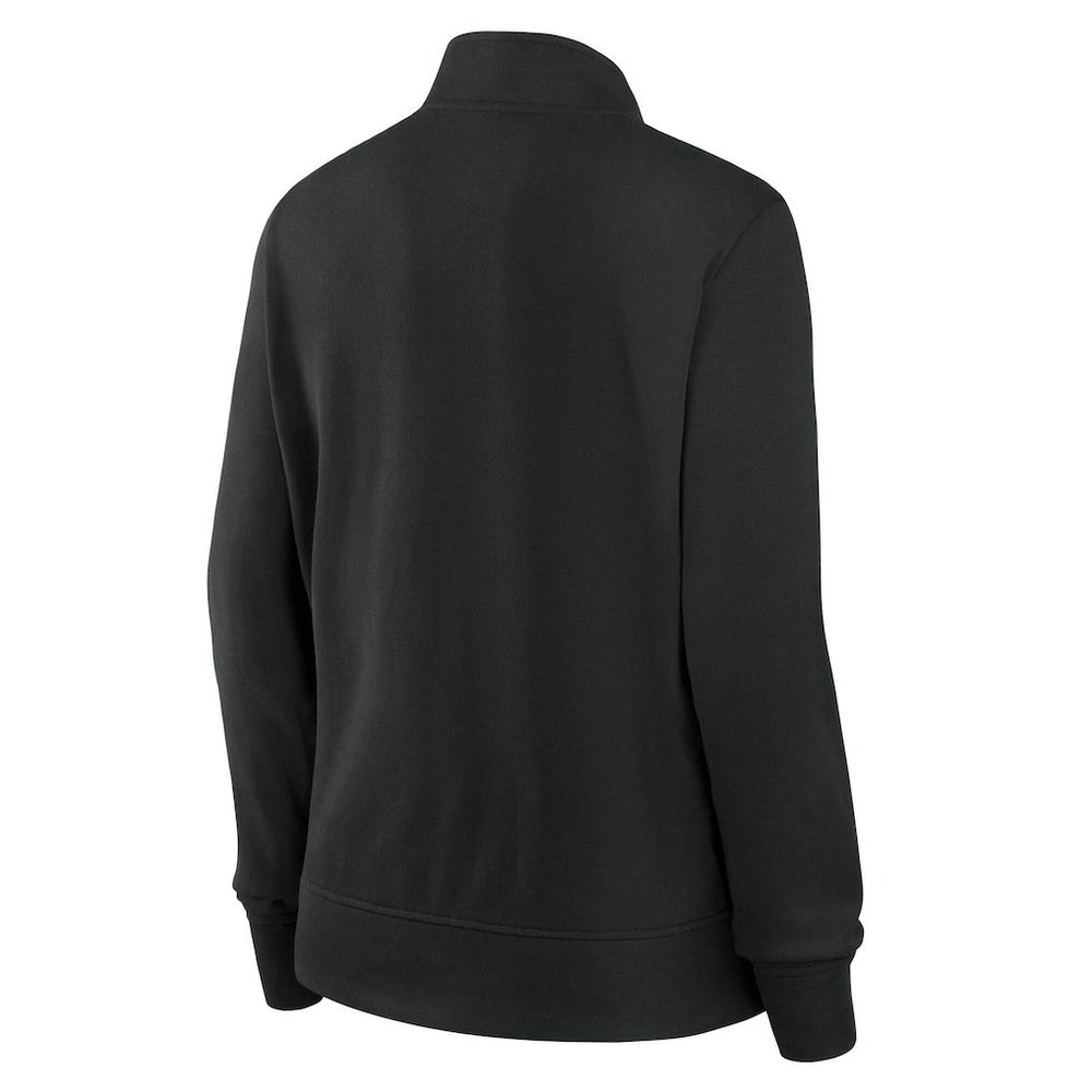 Pittsburgh Steelers Logo Athletic Women's Velocity Quarter-Zip Jacket Black | NFL