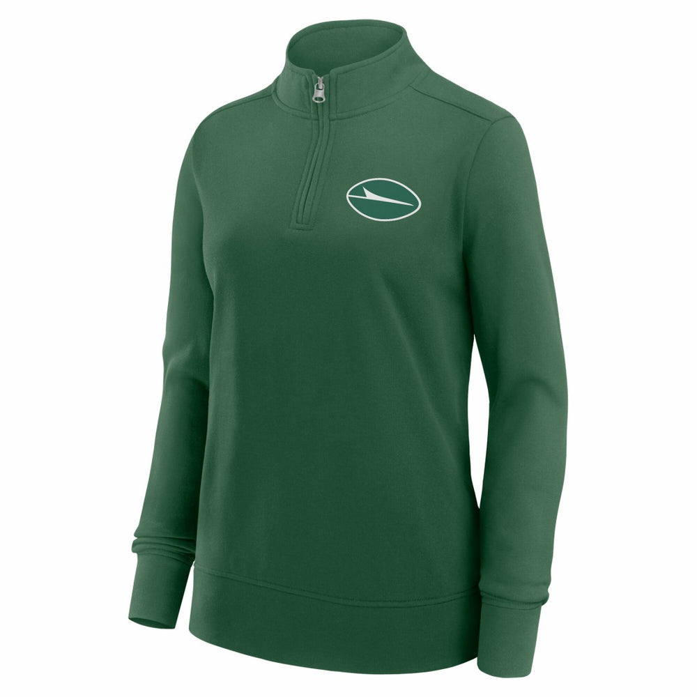 New York Jets Logo Athletic Women's Velocity Quarter-Zip Jacket Green | NFL