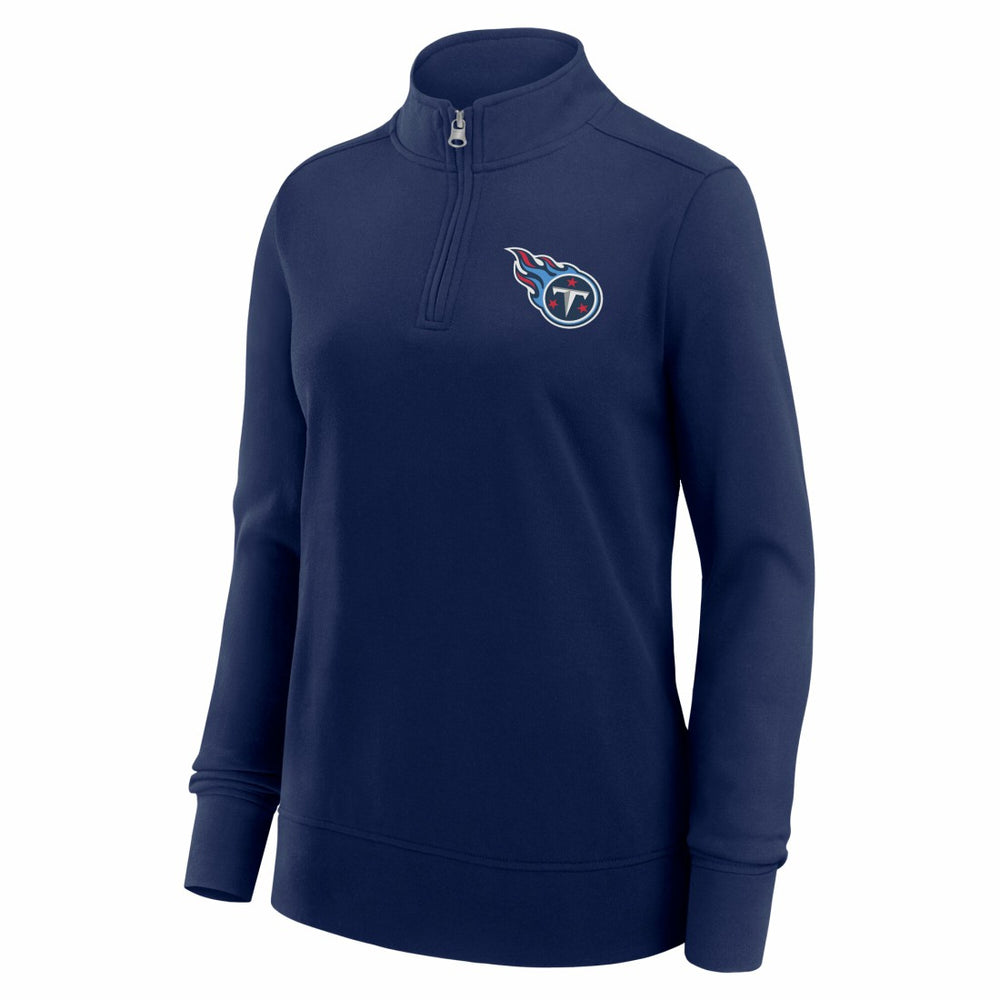 Tennessee Titans Logo Athletic Women's Velocity Quarter-Zip Jacket Navy | NFL