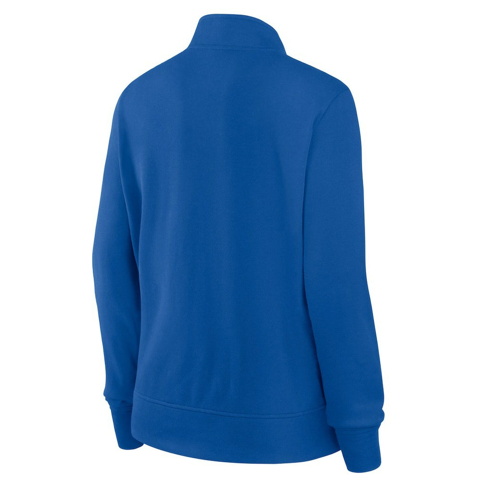 New York Giants Logo Athletic Women's Velocity Quarter-Zip Jacket Royal | NFL