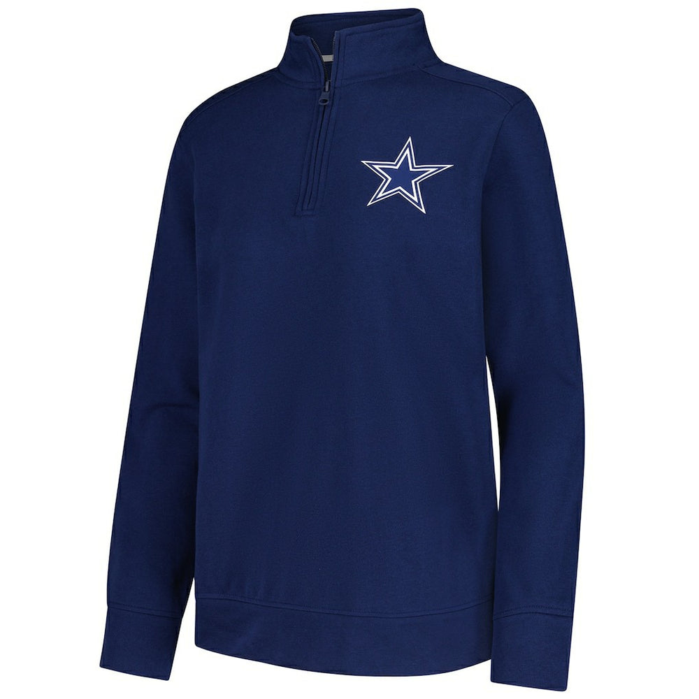 Dallas Cowboys Logo Athletic Women's Velocity Quarter-Zip Jacket Navy | NFL