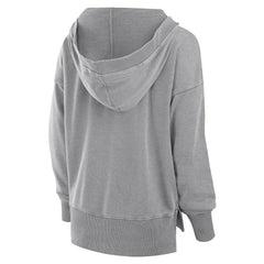 Cleveland Browns Women's Initiative Snow Wash French Terry V-Neck Pullover Hoodie Heather Gray | Fanatics