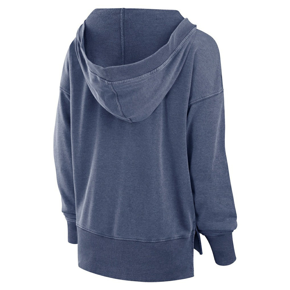 Seattle Seahawks Women's Initiative Snow Wash French Terry V-Neck Pullover Hoodie Heather College Navy | Fanatics