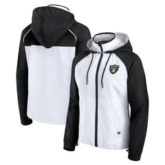 Las Vegas Raiders Women's Full-Zip Anorak Hoodie Jacket White | Fanatics