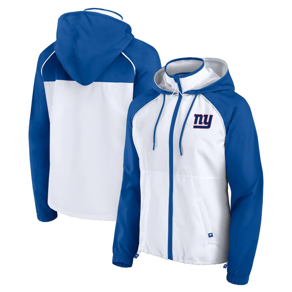 New York Giants Women's Full-Zip Anorak Hoodie Jacket White | Fanatics
