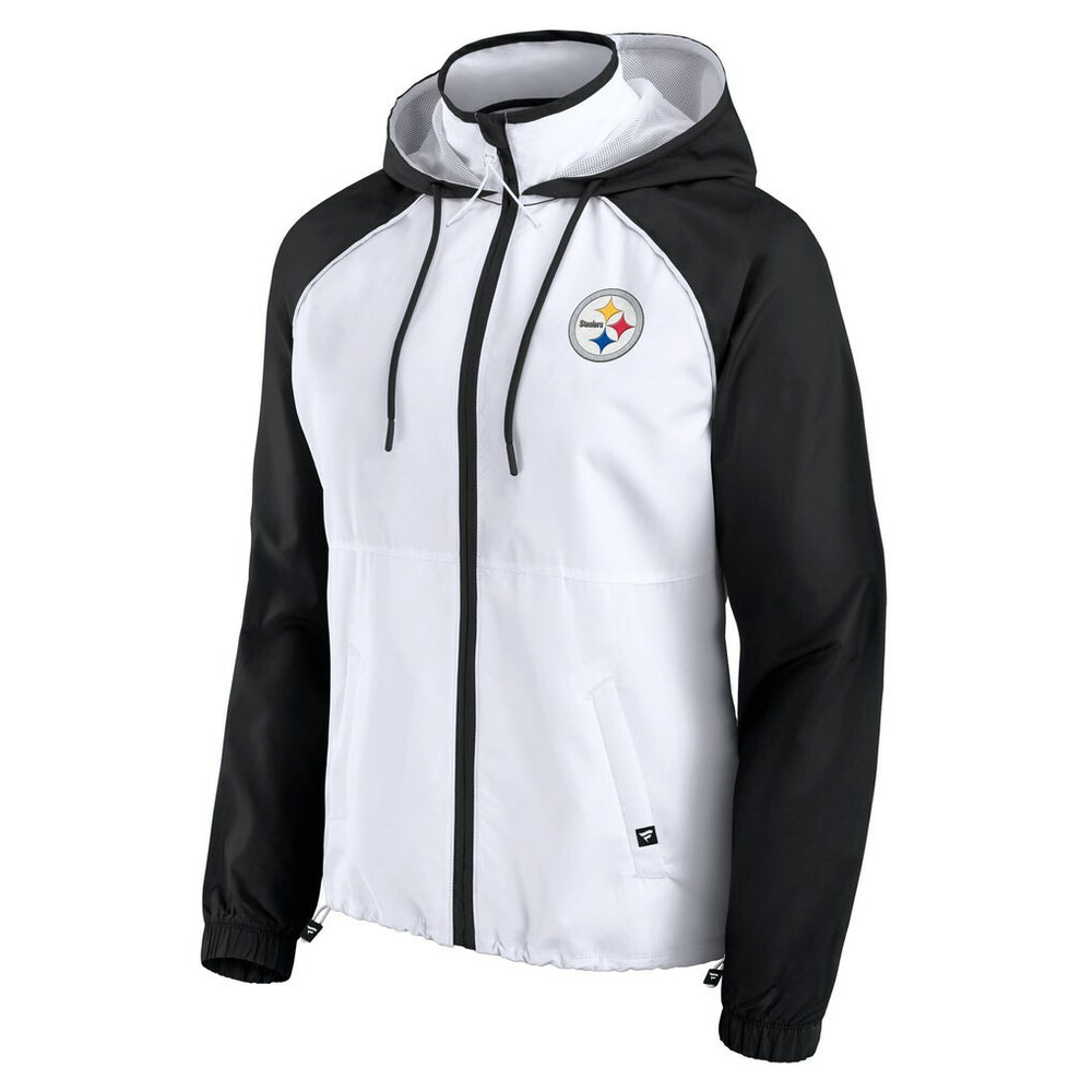 Pittsburgh Steelers Women's Full-Zip Anorak Hoodie Jacket White | Fanatics
