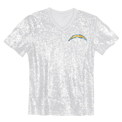 Justin Herbert Los Angeles Chargers Girls Youth Sequin V-Neck Fashion Jersey Powder Blue | NFL