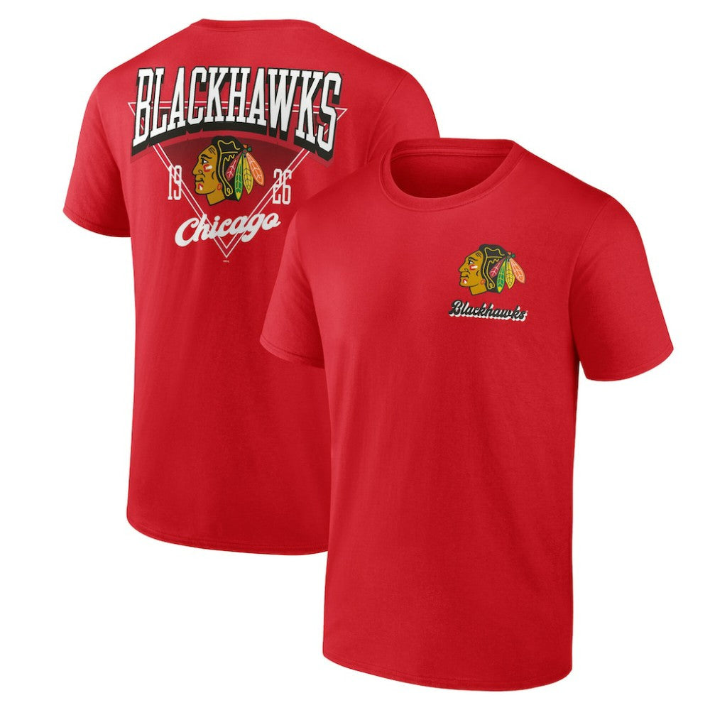 Chicago Blackhawks Logo Athletic Never Over T-Shirt - Red - NHL
