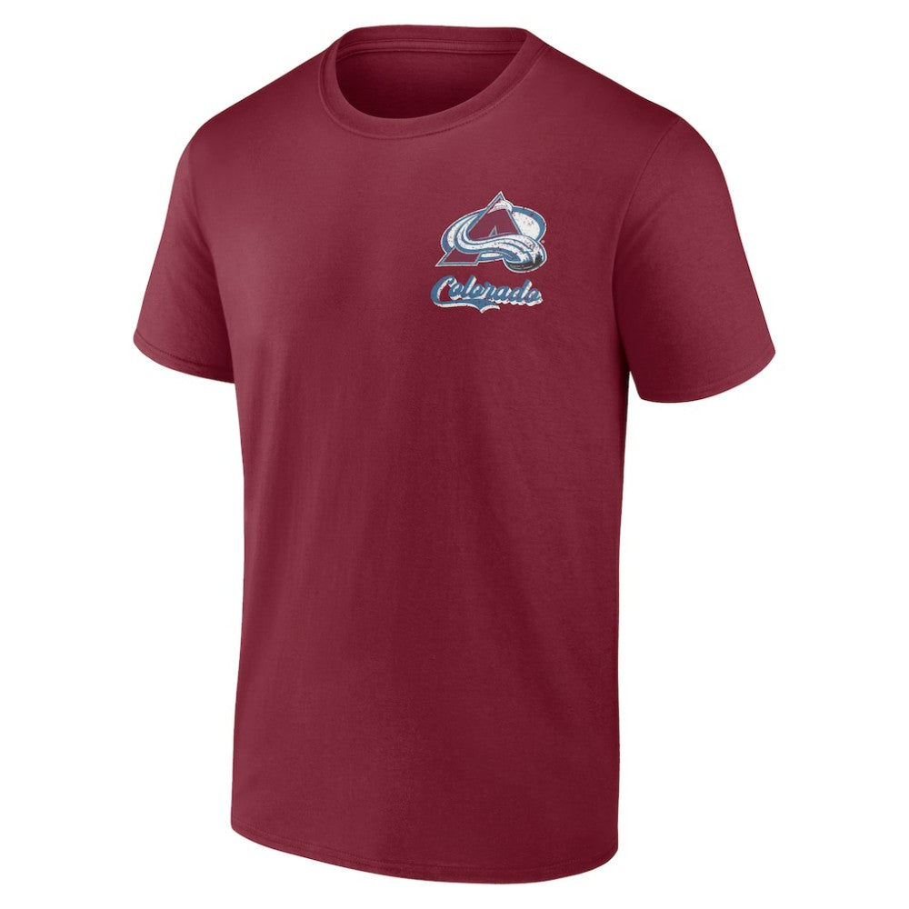 Colorado Avalanche Logo Athletic Never Over T-Shirt - Burgundy - NHL