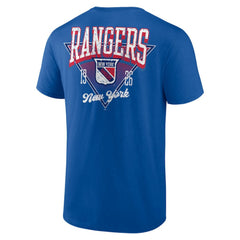 New York Rangers Logo Athletic Never Over T-Shirt - Blue - NHL