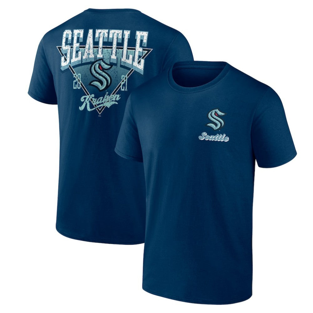 Seattle Kraken Logo Athletic Never Over T-Shirt - Navy - NHL