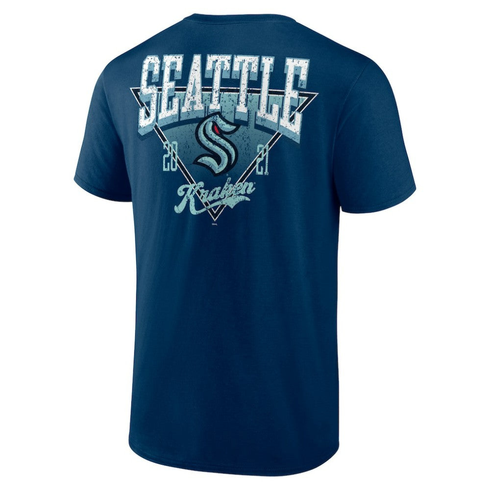 Seattle Kraken Logo Athletic Never Over T-Shirt - Navy - NHL