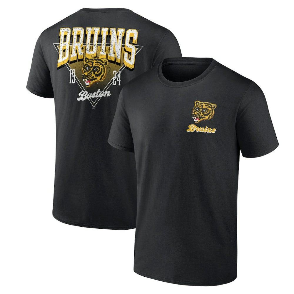 Boston Bruins Logo Athletic Never Over T-Shirt - Black - NHL