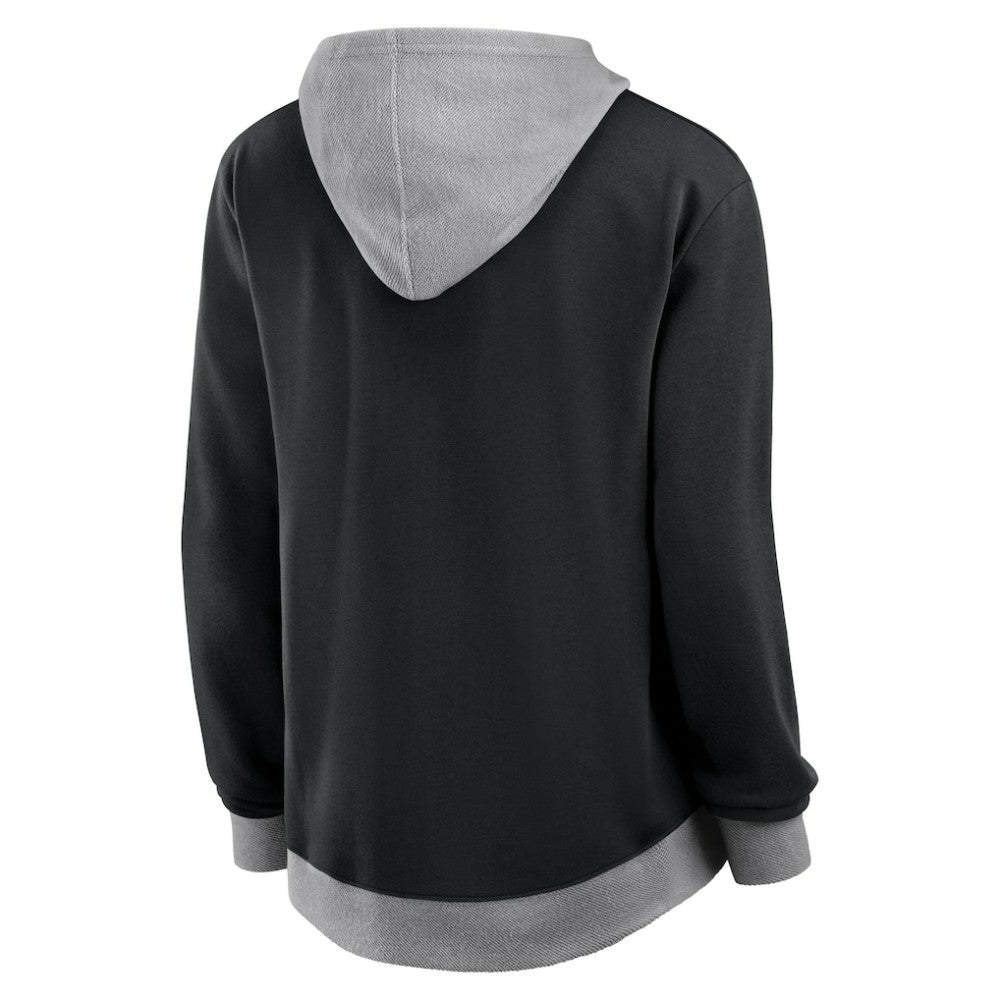 Boston Bruins Logo Athletic Women's Hit It French Terry Full-Zip Hoodie - Black - NHL