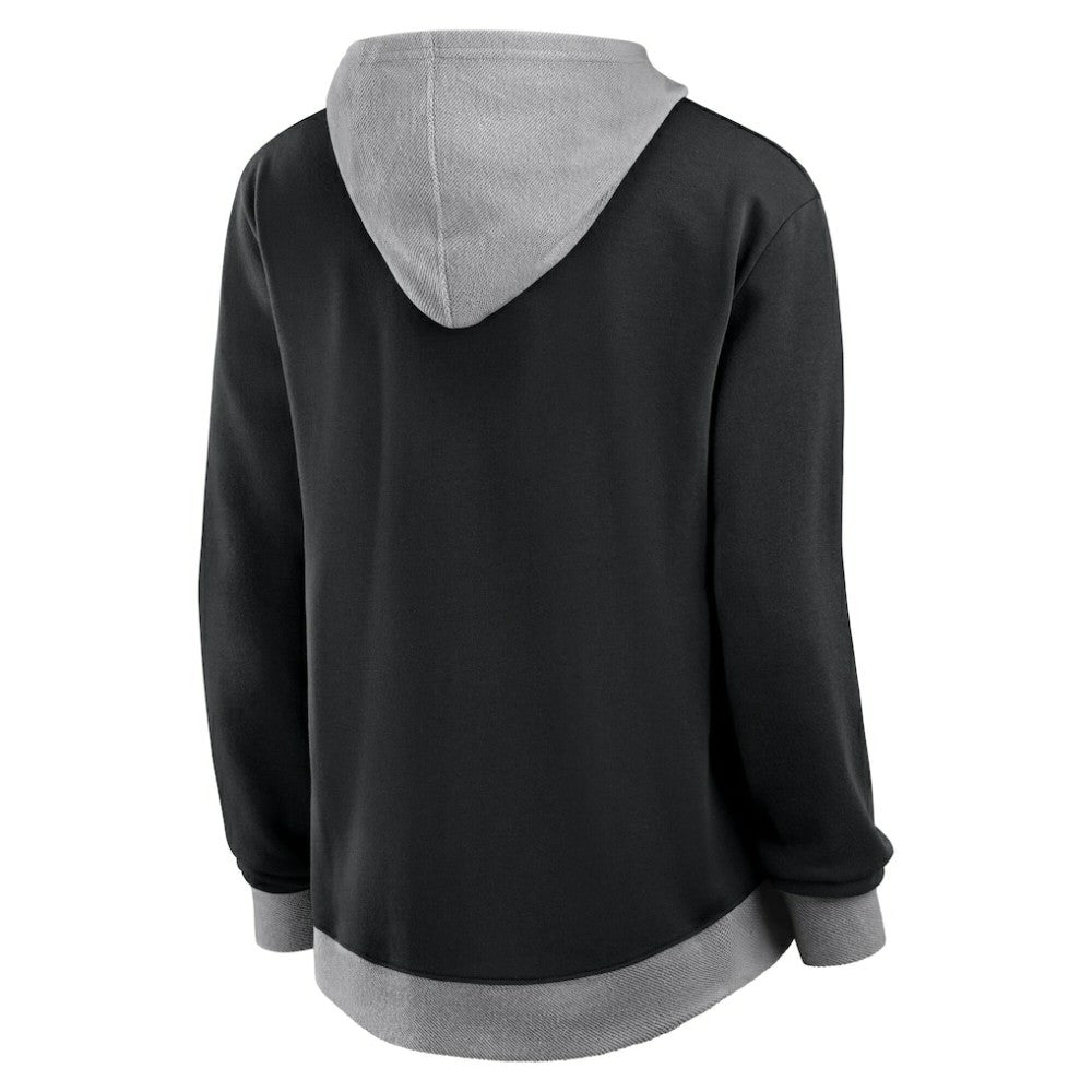 Pittsburgh Penguins Logo Athletic Women's Hit It French Terry Full-Zip Hoodie - Black - NHL