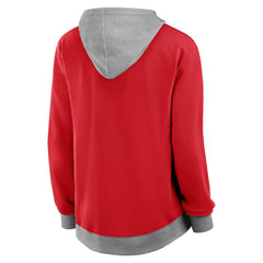 New Jersey Devils Logo Athletic Women's Hit It French Terry Full-Zip Hoodie - Red - NHL