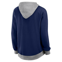 Nashville Predators Logo Athletic Women's Hit It French Terry Full-Zip Hoodie - Navy - NHL